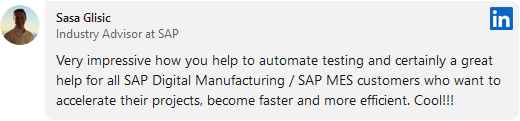 linkedin message from Sasa Glisic - Solution Advisor at SAP